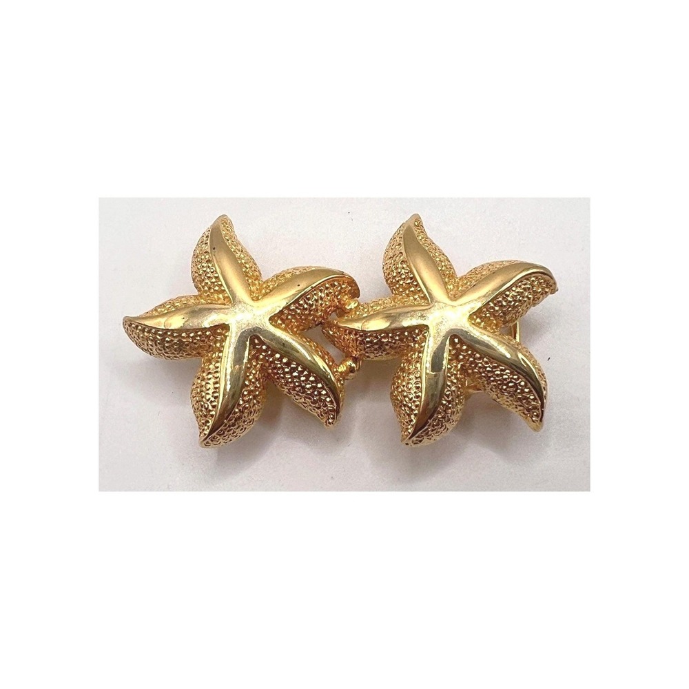 Dotty Smith Starfish Textured Gold Tone Belt‎ Buckle Fits 1/2" belt Vintage